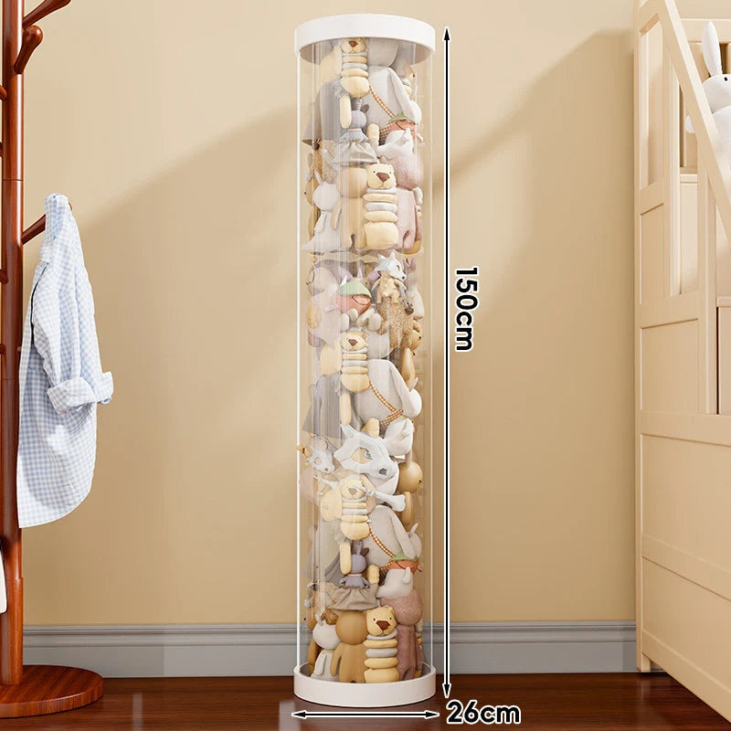 Plush Toy Storage Organizer Clear Vertical Space-Saving Design