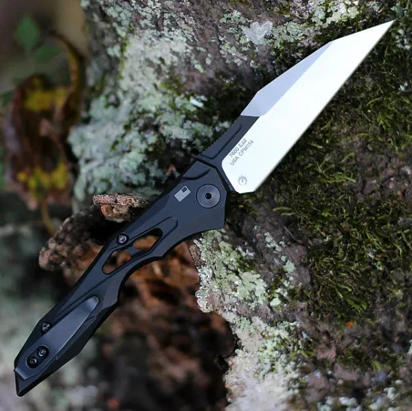 Pocket Knife Automatic Wharncliffe Blade Aluminum Handle