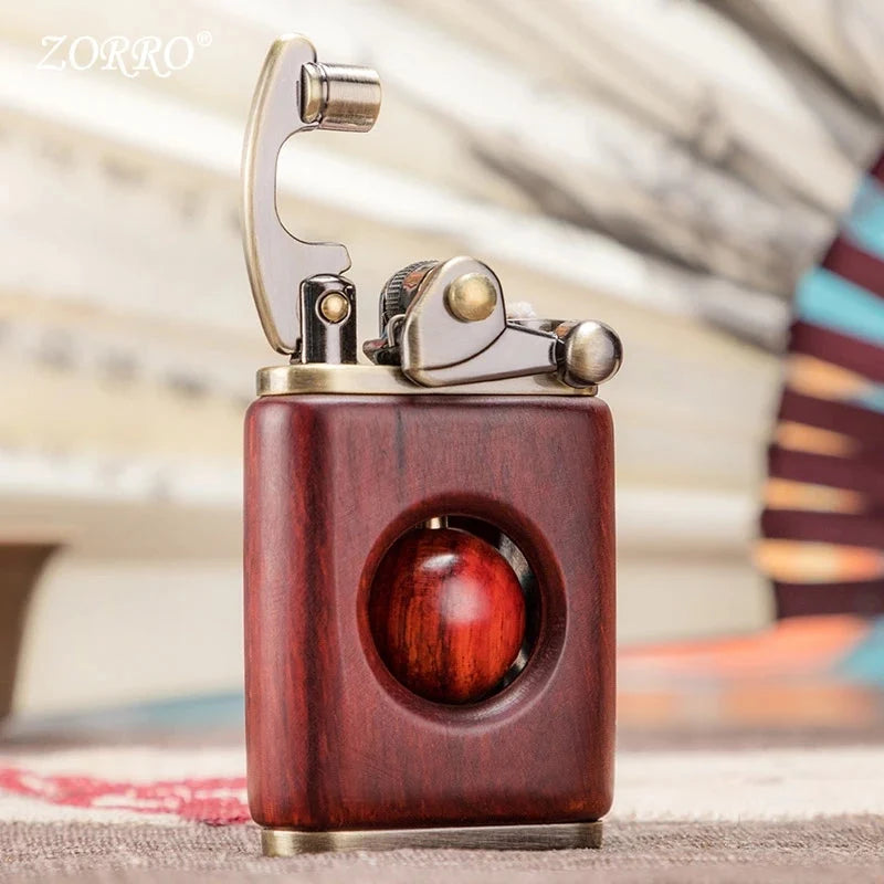 Pocket Lighter Rosewood-Style Lacquered Finish Bead Detail