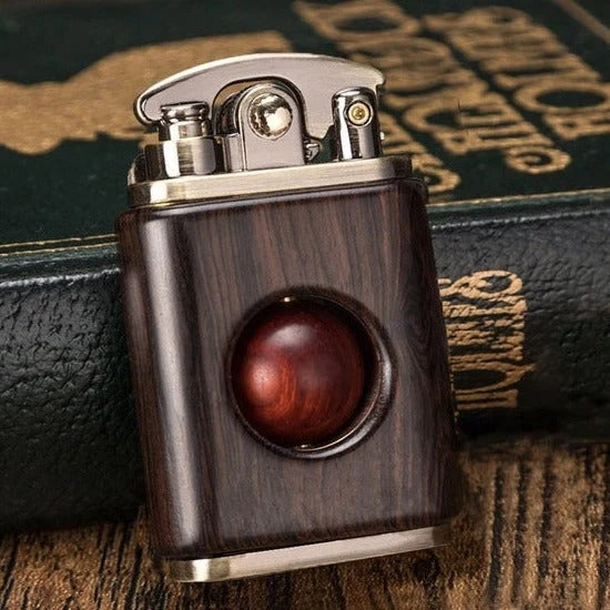Pocket Lighter Rosewood-Style Lacquered Finish Bead Detail