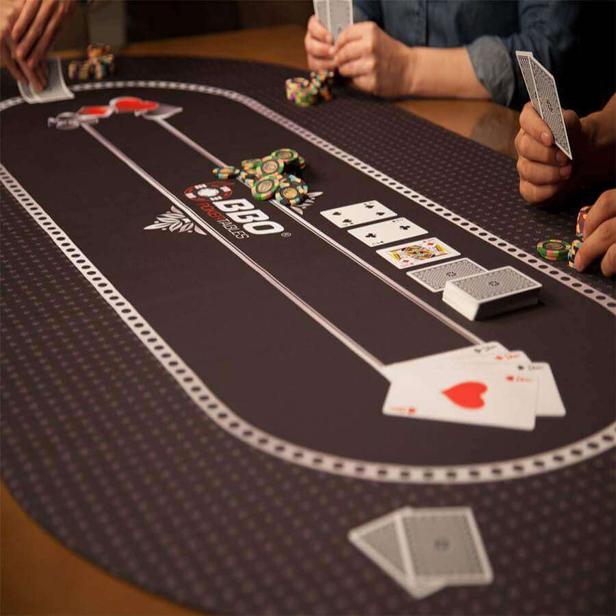 Poker Mat Oval Roll-Up Non-Slip Foam Surface