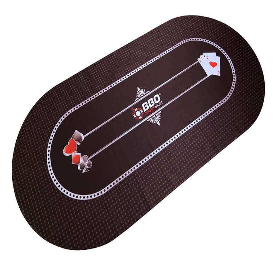 Poker Mat Oval Roll-Up Non-Slip Foam Surface