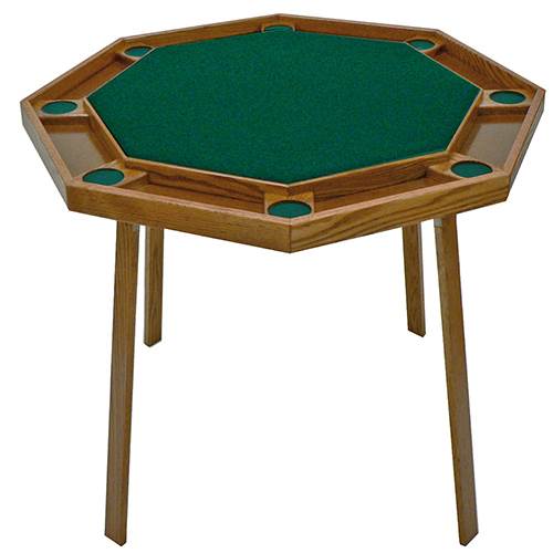 Poker Table Compact Folding Steel Legs Seats 8