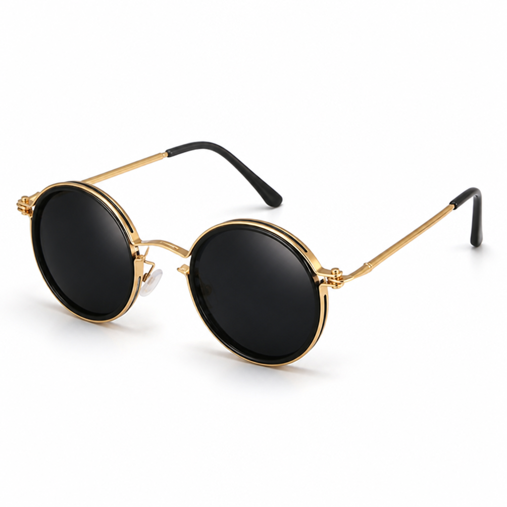 Polarized UV400 Golden Metal Frame Sunglasses