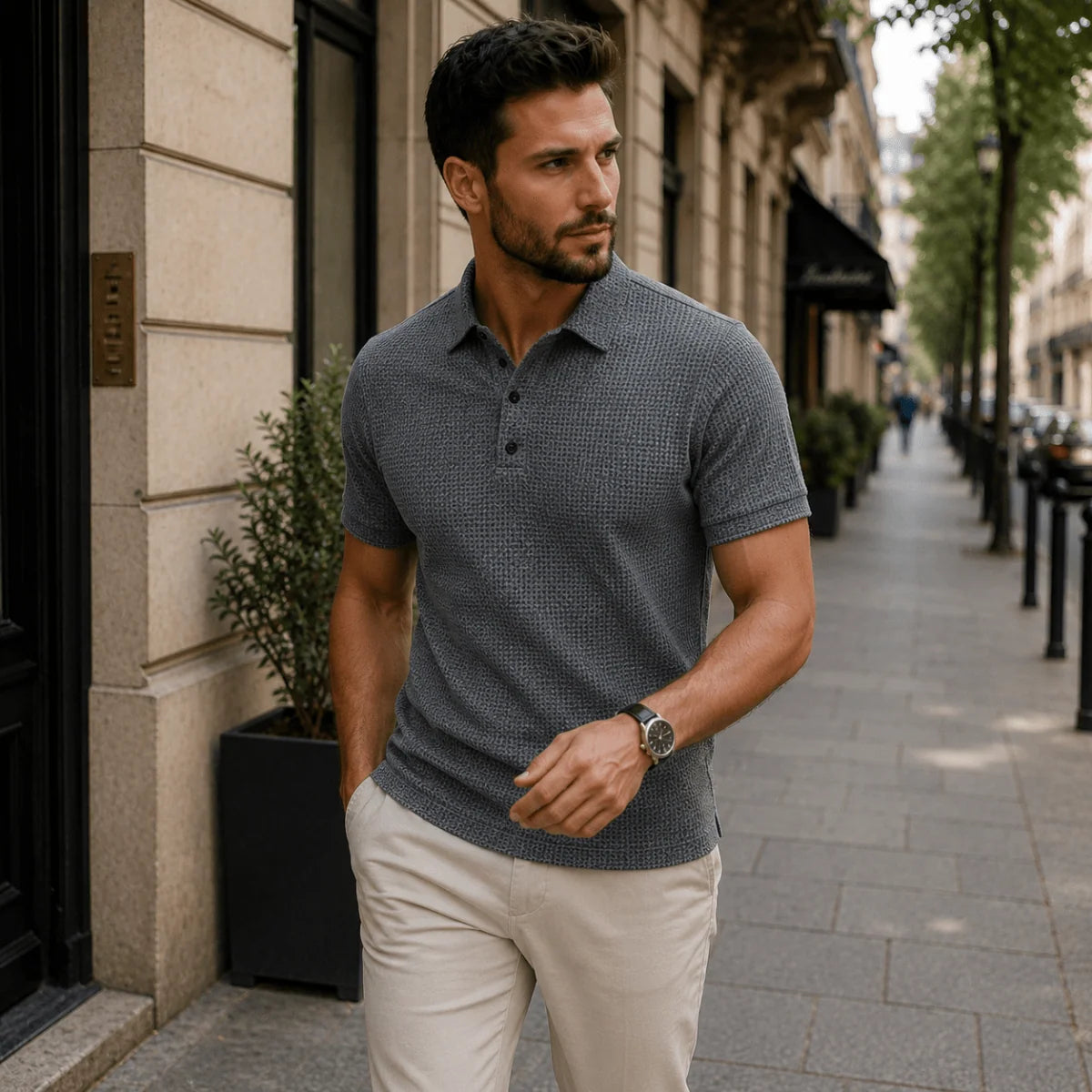 Polo Shirt Lightweight Polyester Blend Short Sleeve
