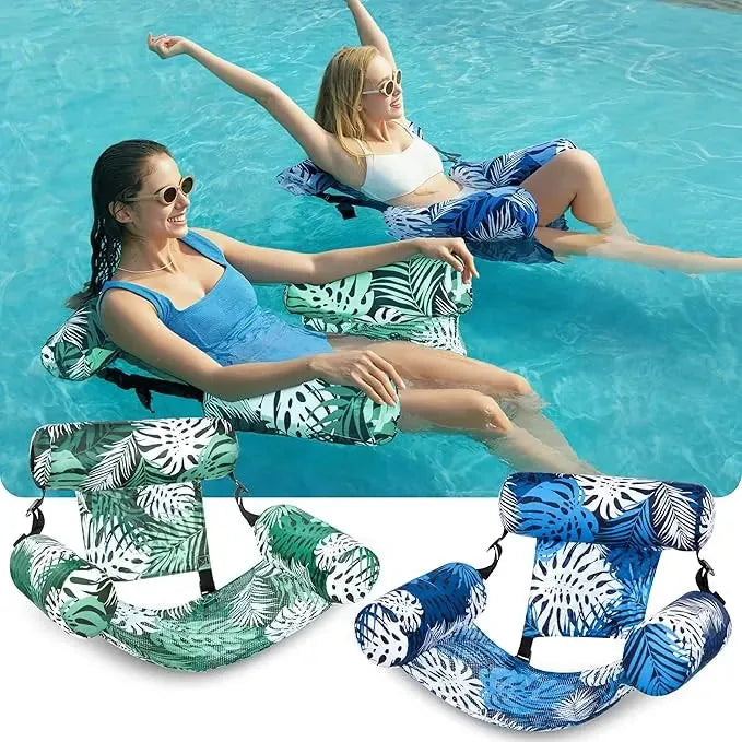 Pool Floating Lounge Chair Adjustable Backrest & Armrests