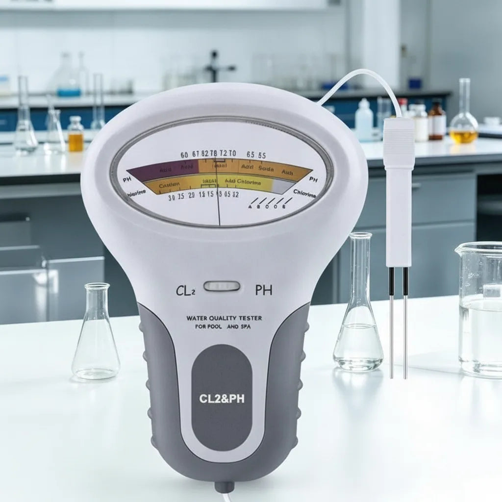 Pool Water Tester pH & Chlorine Analog Dial