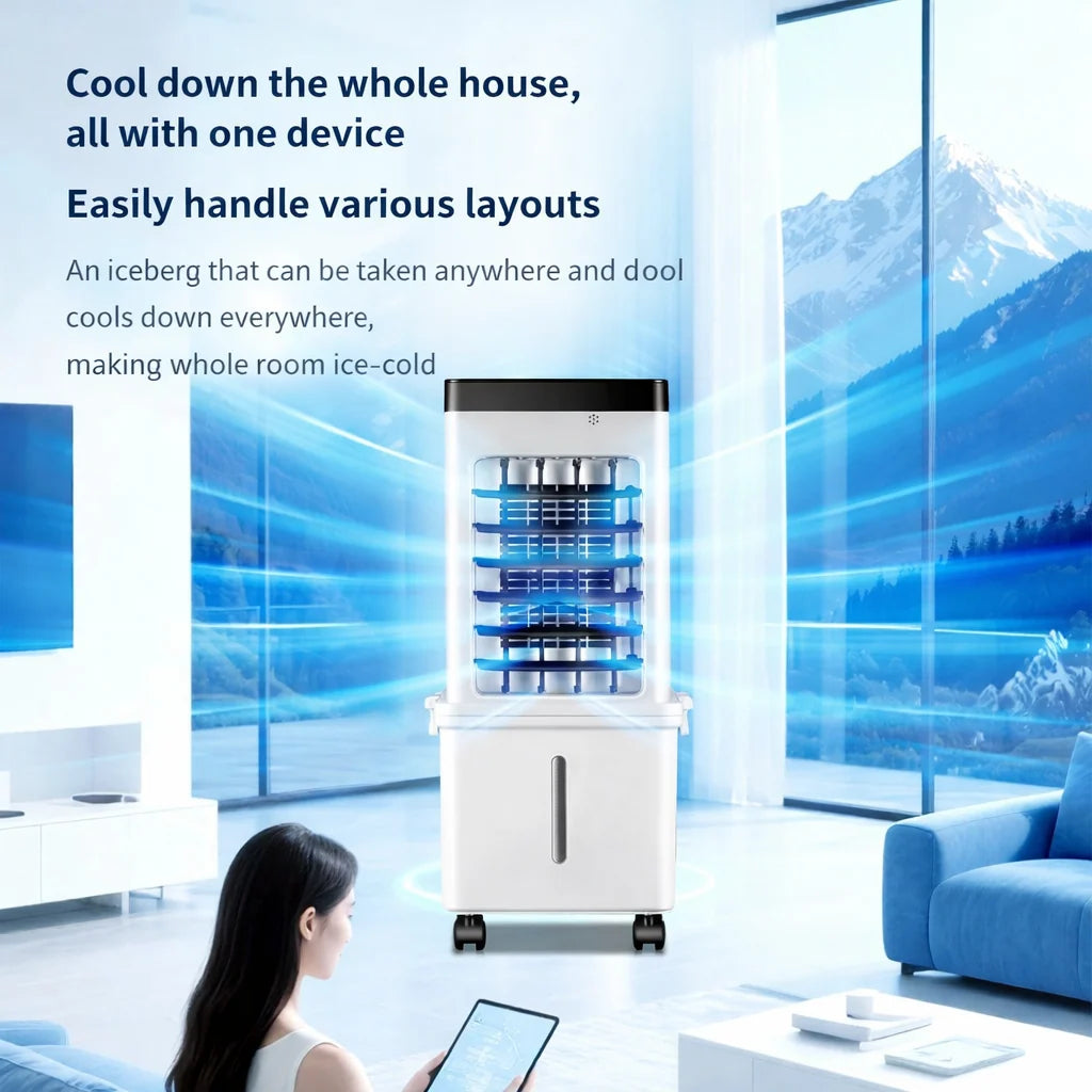 Portable Air Cooler Humidifier & Air Purifier With Remote Control