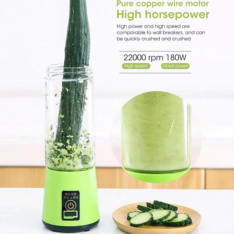 Portable Blender Rechargeable Compact 13.5 Oz