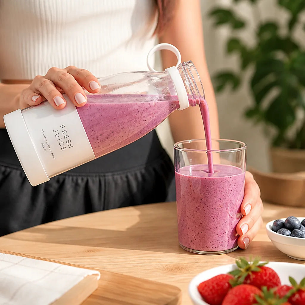 Portable Blender Rechargeable & Quiet 13 Oz BPA-Free