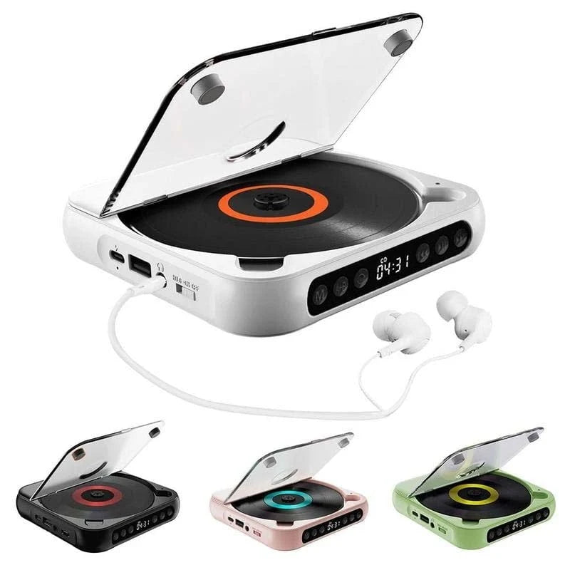 Portable CD Player Bluetooth Hi-Fi Sound 6-Hour Battery