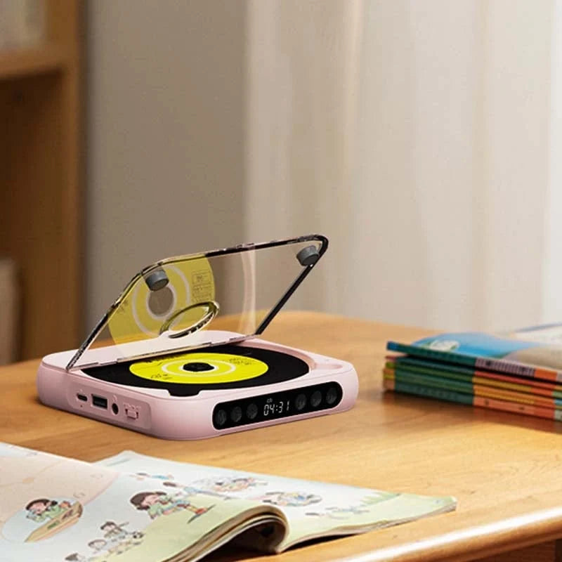 Portable CD Player Bluetooth Hi-Fi Sound 6-Hour Battery