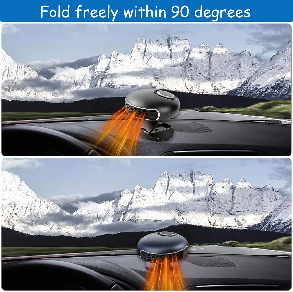 Portable Car Heater 12V 150W Defroster Rotating Vent