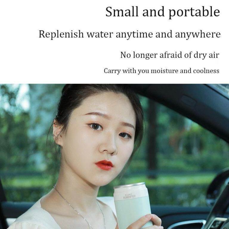 Portable Humidifier USB-Powered Flame-Effect Night Light Automatic Shutoff