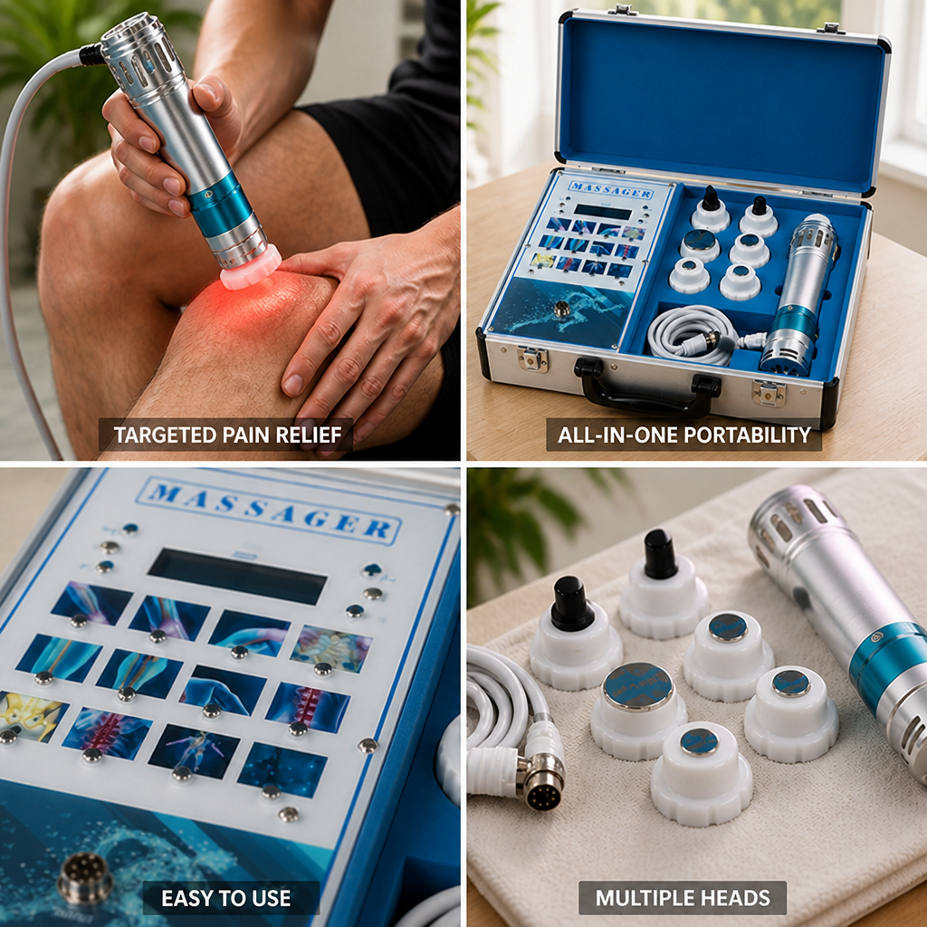 Portable Multi-Head Shockwave Therapy Device