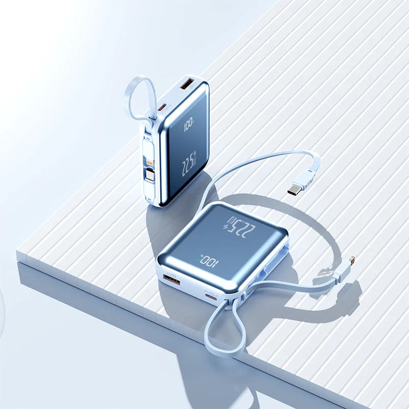 Portable Power Bank Digital Display Multiple USB Ports