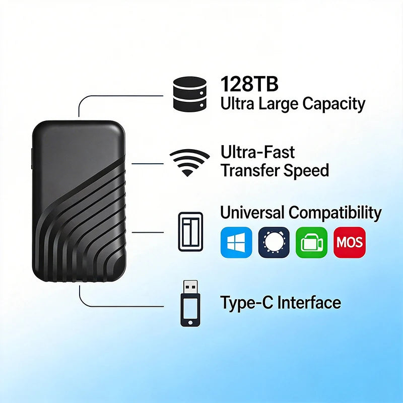 Portable SSD USB-C High-Speed Data Transfer