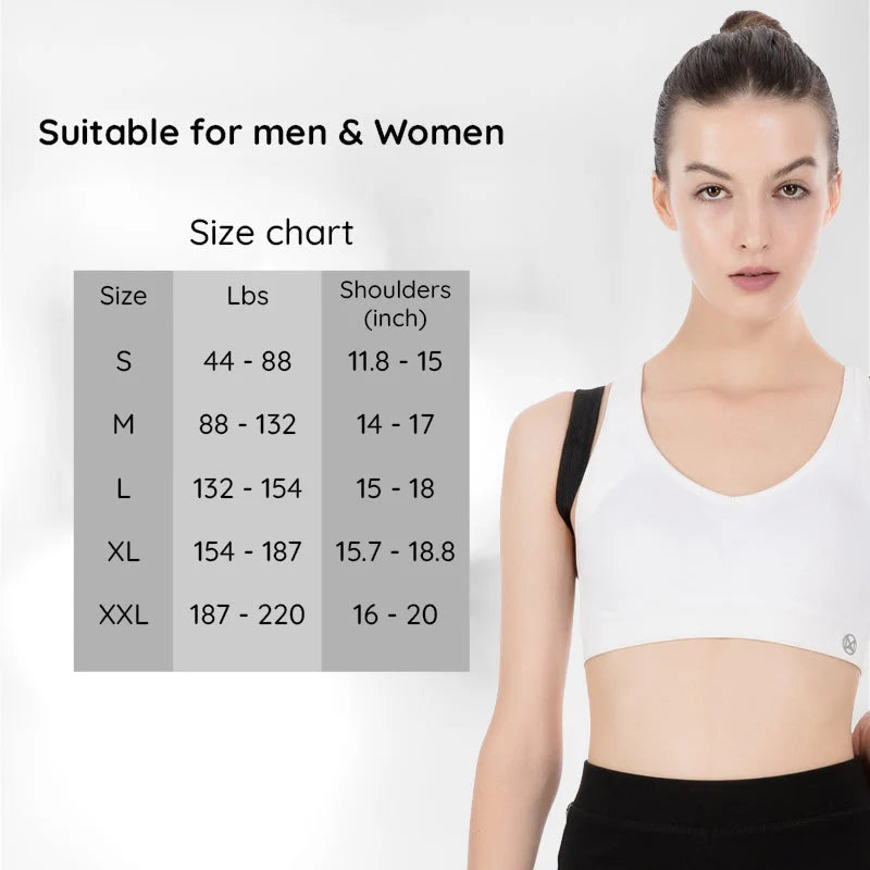 Posture Corrector Adjustable Breathable Back & Shoulder Support