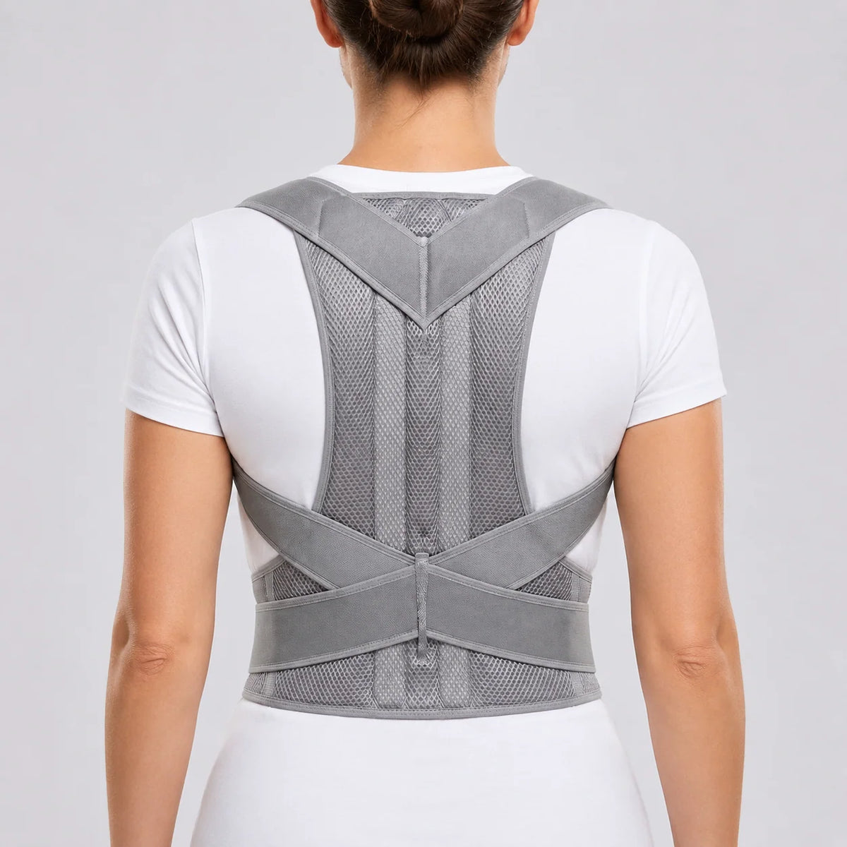Posture Corrector Brace Adjustable Breathable Mesh 3-Zone Support