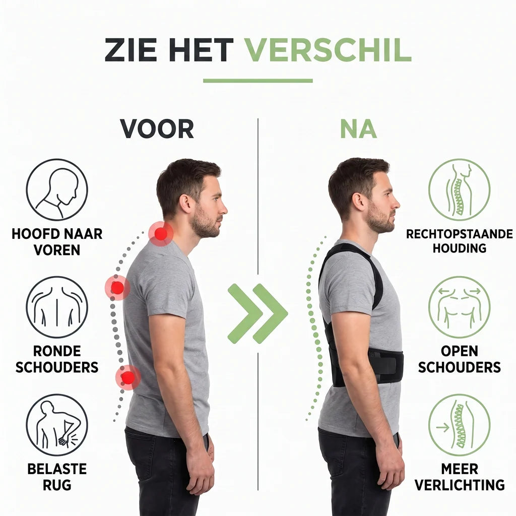 Posture Corrector Brace Adjustable Breathable Mesh 3-Zone Support