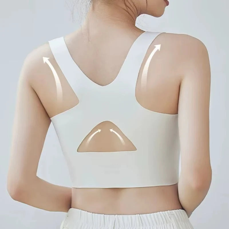 Posture Support Bra Adjustable Cross-Back Breathable Stretch Fit