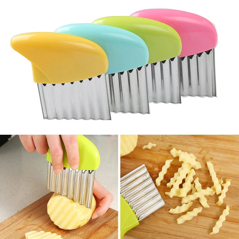 Potato Slicer Stainless Steel Wavy Cut