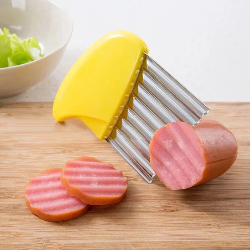Potato Slicer Stainless Steel Wavy Cut