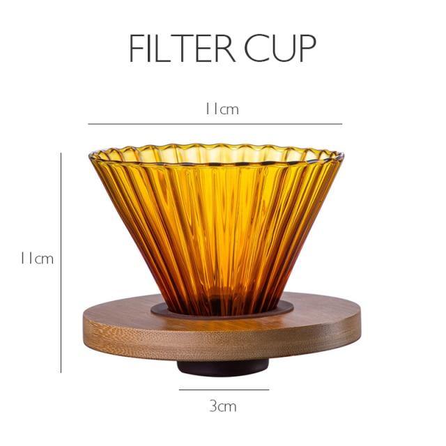 Pour-Over Coffee Maker Borosilicate Heat-Resistant Glass Carafe
