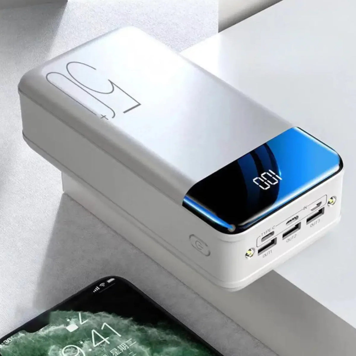 Power Bank 100,000 mAh USB-C & USB-A Fast Charging LED Display