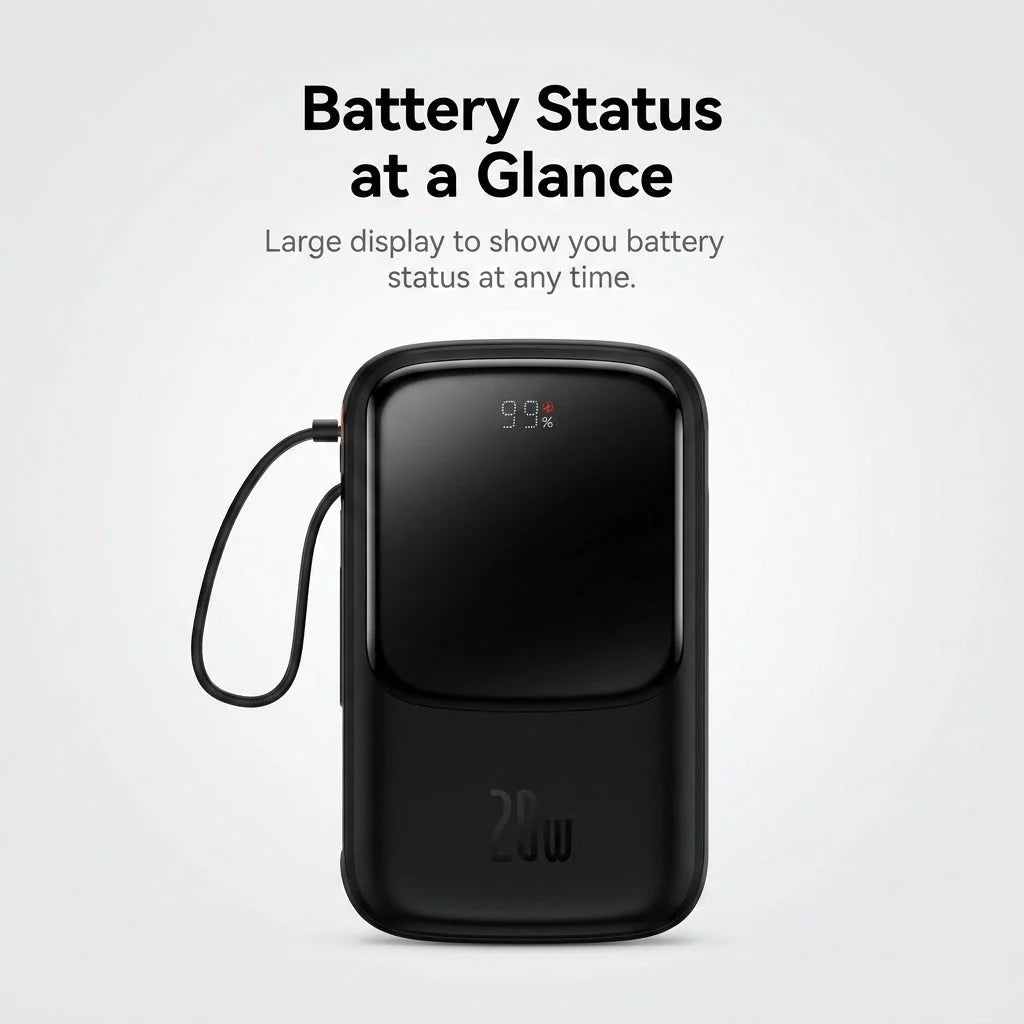 Power Bank 20W Fast Charging Compact Foldable Design