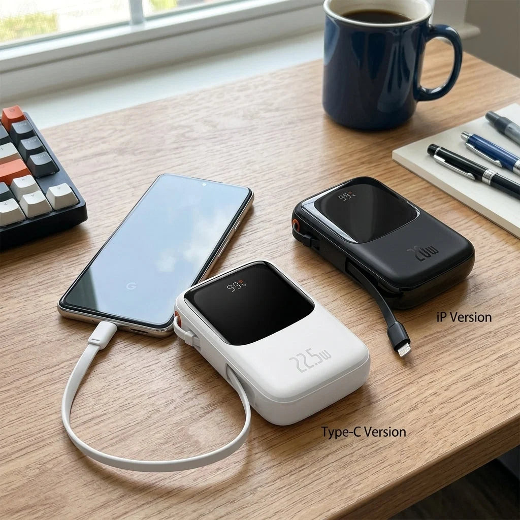 Power Bank 20W Fast Charging Compact Foldable Design