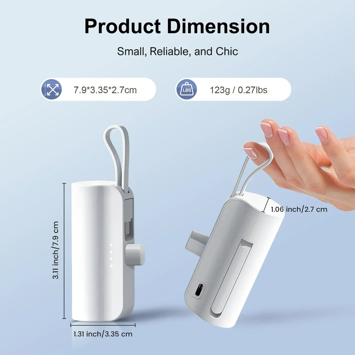 Power Bank 4500mAh Wireless Charging Built-In Stand