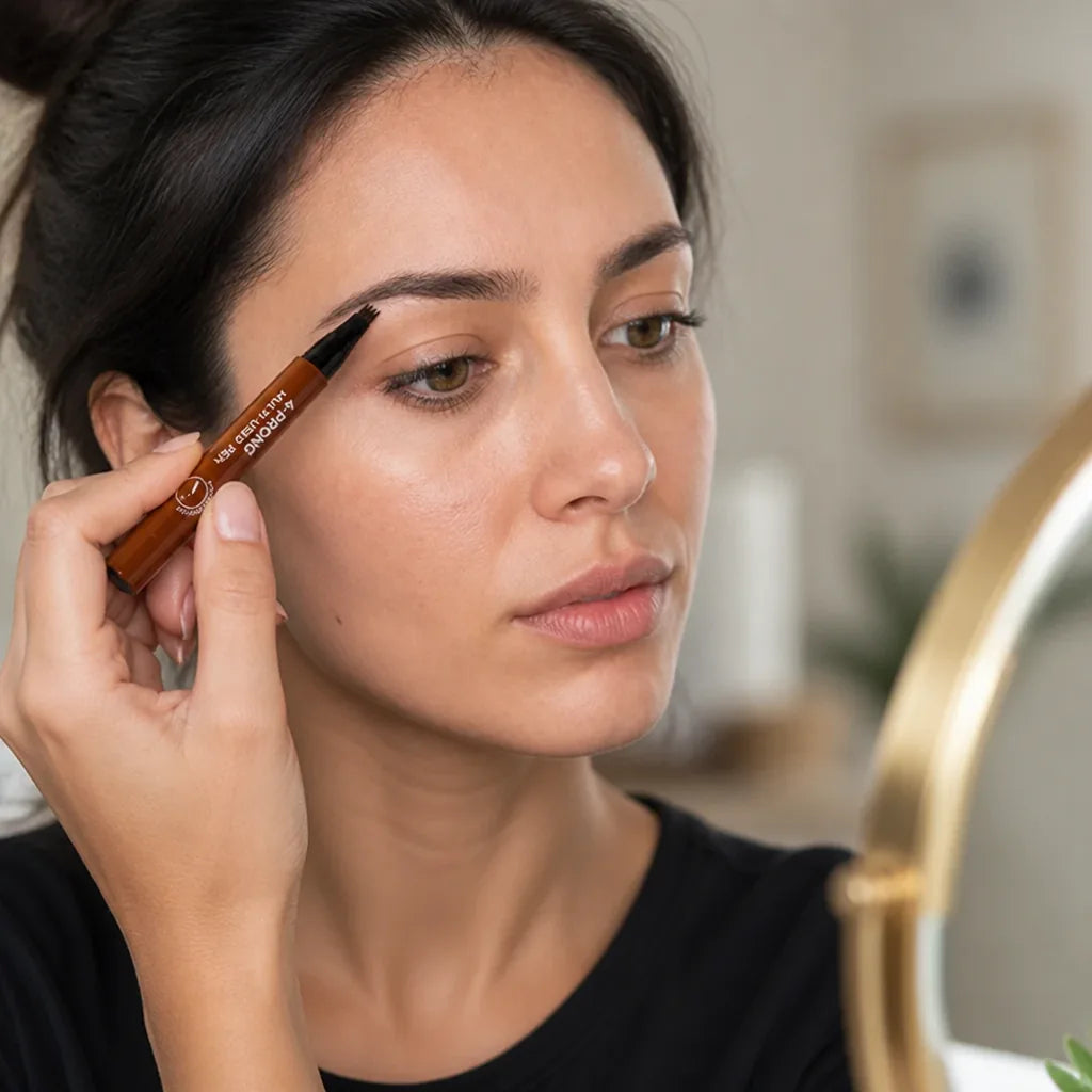 Precision Brow Pen Quadruple-Prong Tip Smudge-Resistant