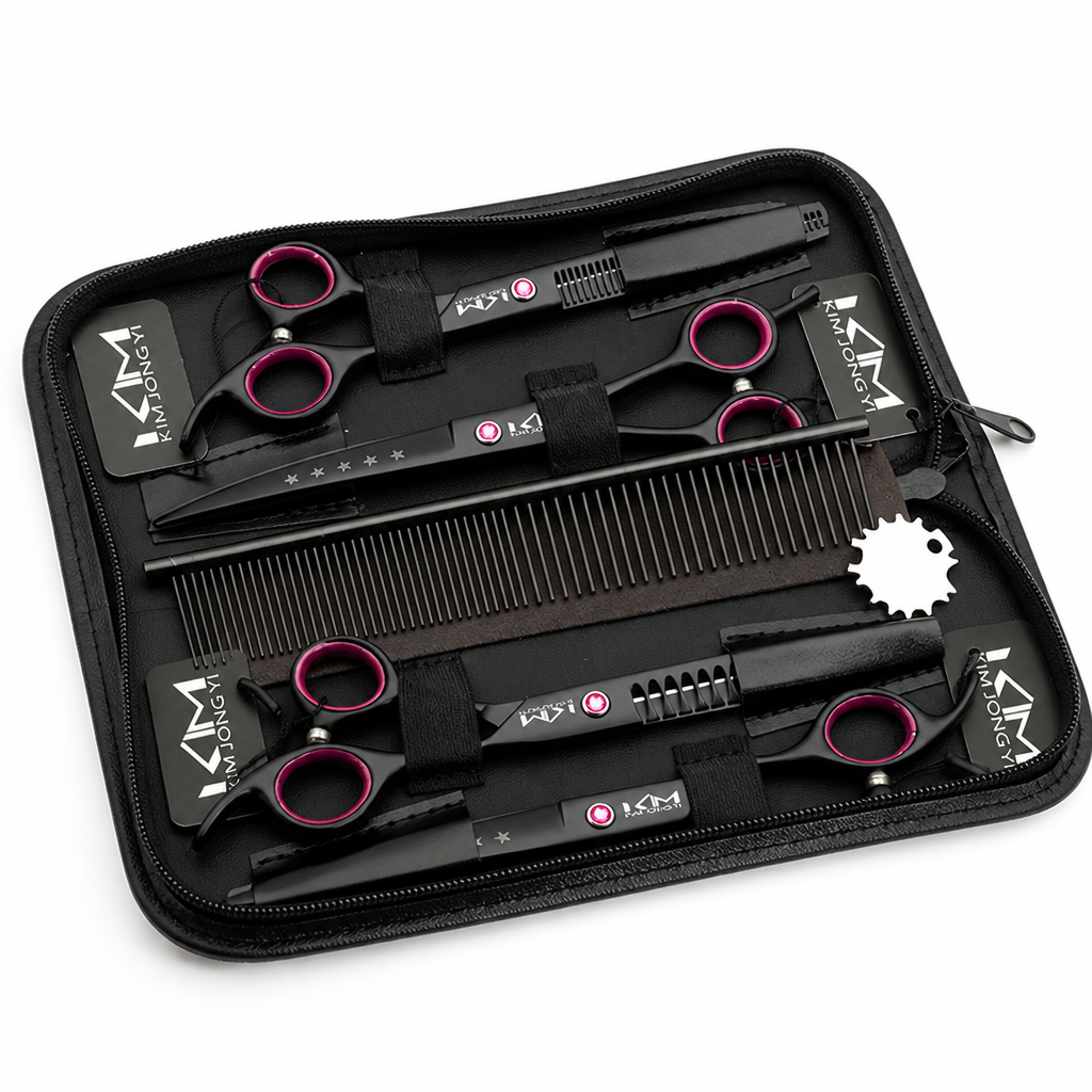 Precision & Ergonomic Dog Grooming Scissors (3-Piece Set)