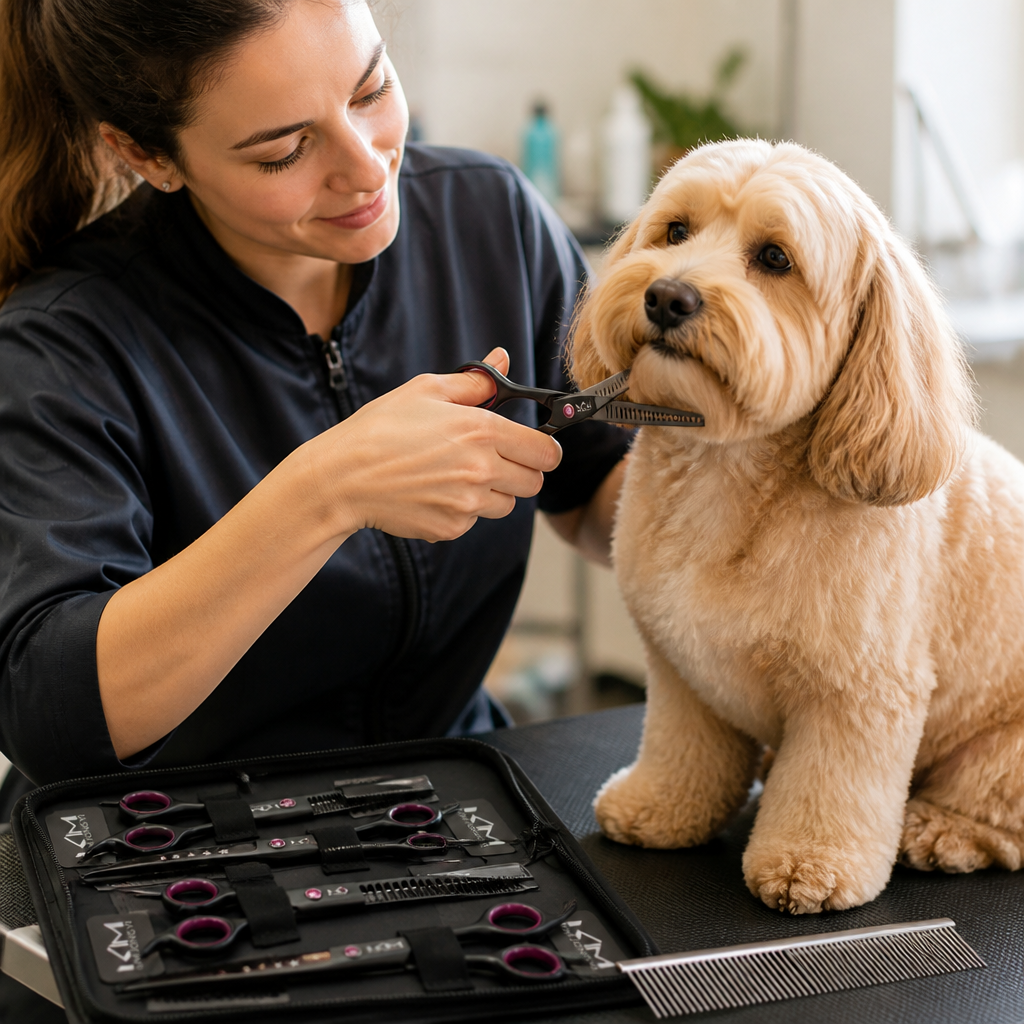 Precision & Ergonomic Dog Grooming Scissors (3-Piece Set)
