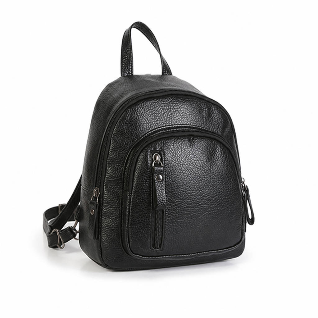 Premium Leather Compact Mini Backpack (Multiple Pockets)