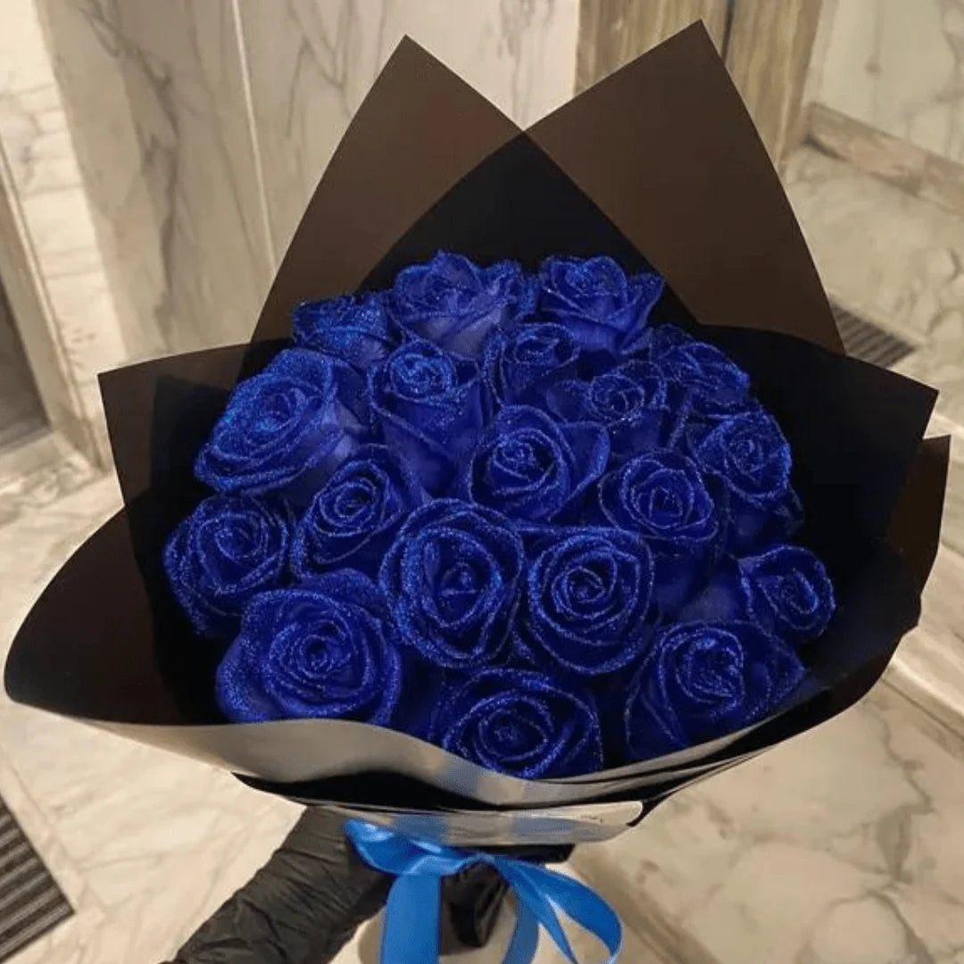 Preserved Roses Real Glitter-Coated Set of 30 or 50