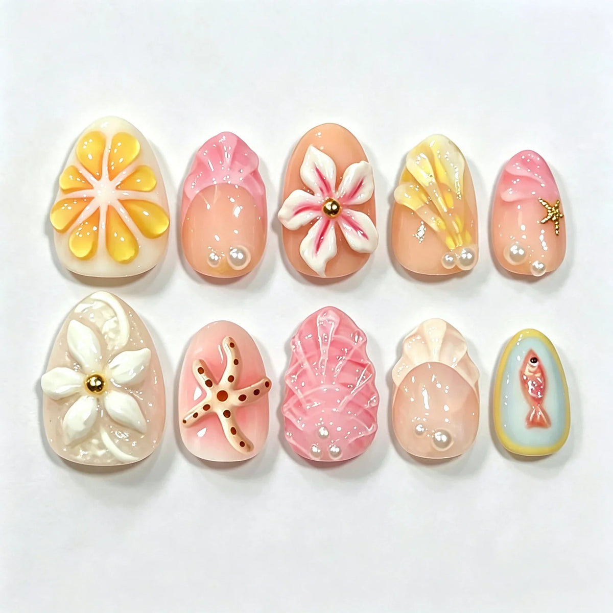 Press-On Nail Kit Intricate Designs Quick Apply Durable Wear
