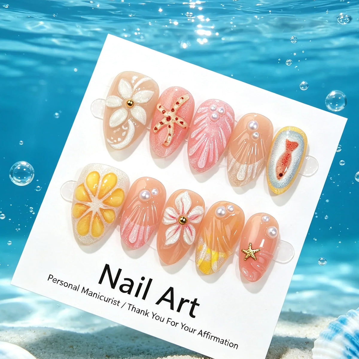 Press-On Nail Kit Intricate Designs Quick Apply Durable Wear