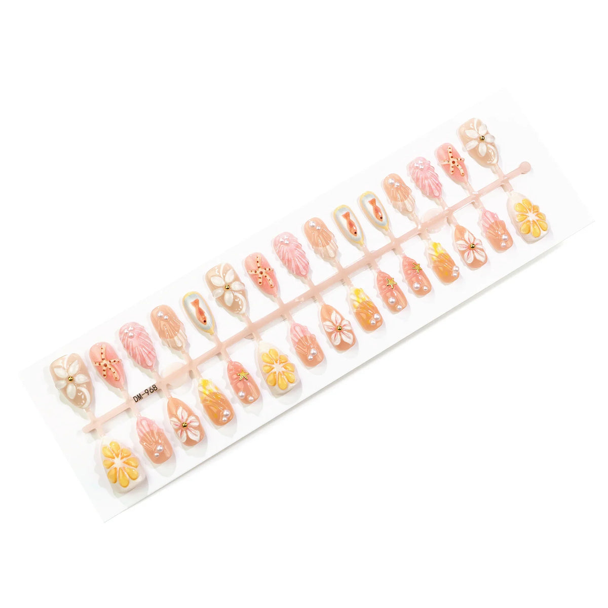 Press-On Nail Kit Intricate Designs Quick Apply Durable Wear
