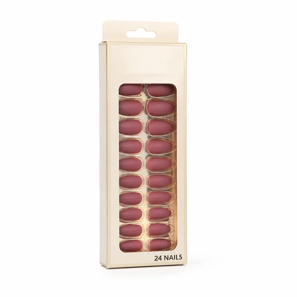 Press-On Nail Kit Reusable Jelly Gel Set of 24