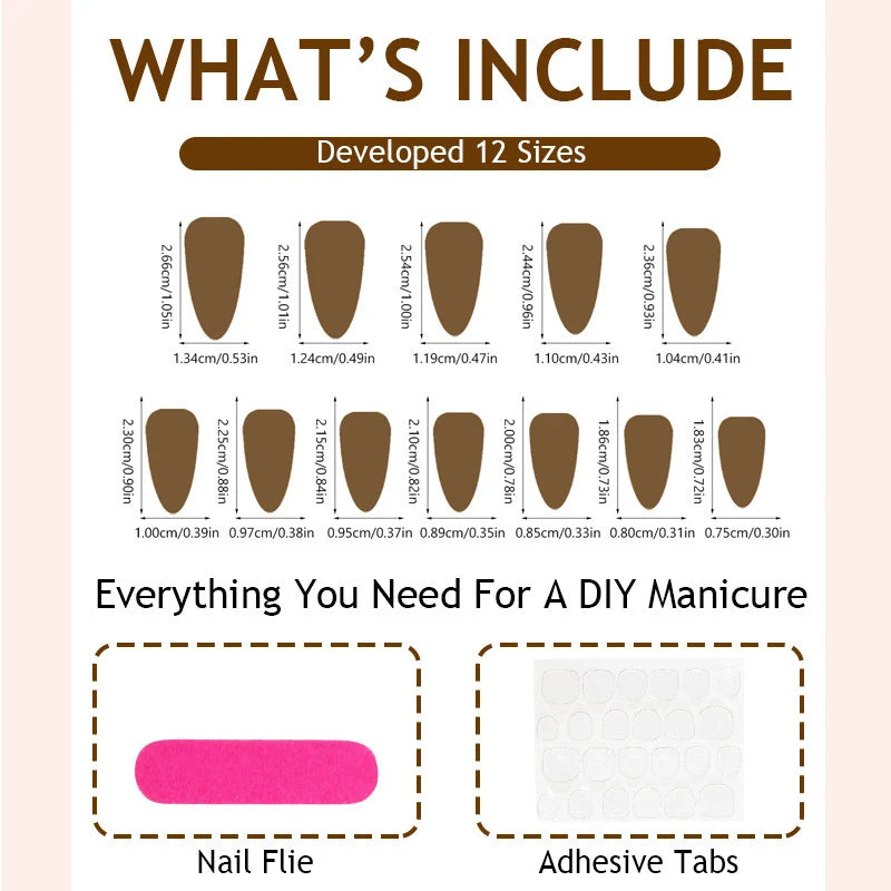 Press-On Nail Set Christmas Motifs 24-Piece Easy Application