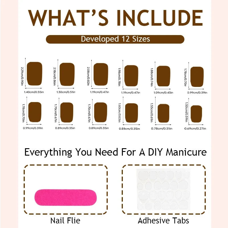 Press-On Nail Set Festive Patterns Easy DIY