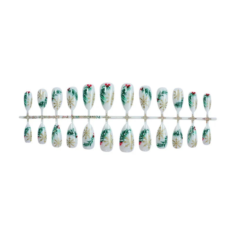 Press-On Nail Set Holiday Designs Peel-And-Stick