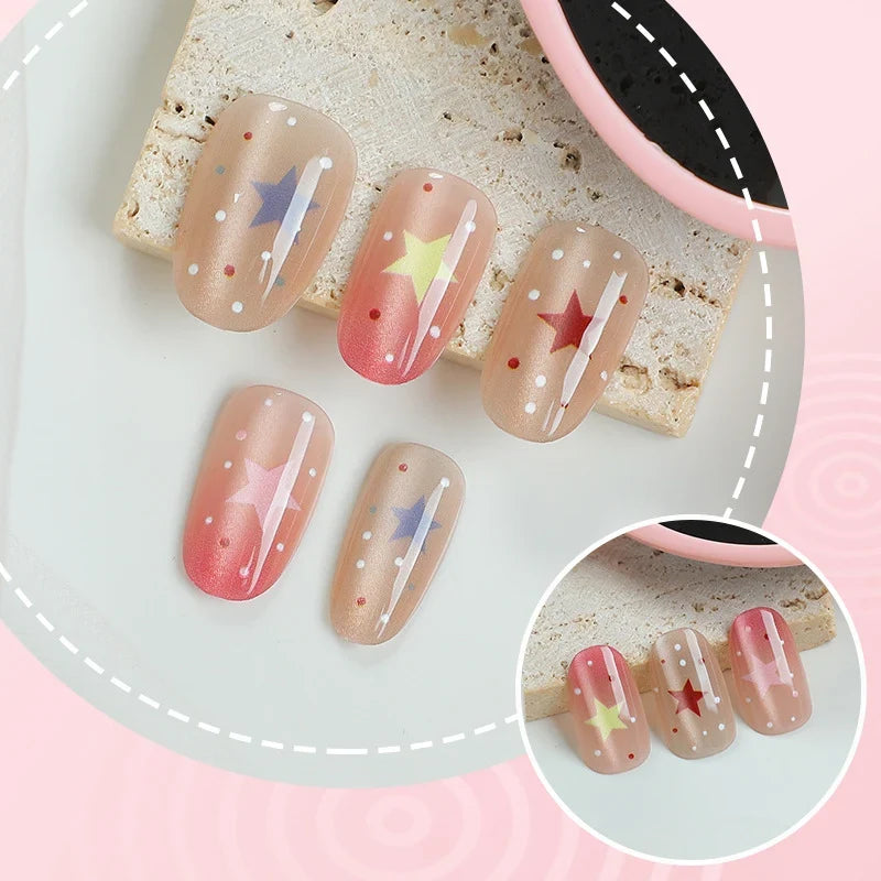 Press-On Nail Set Peel & Stick Long-Lasting