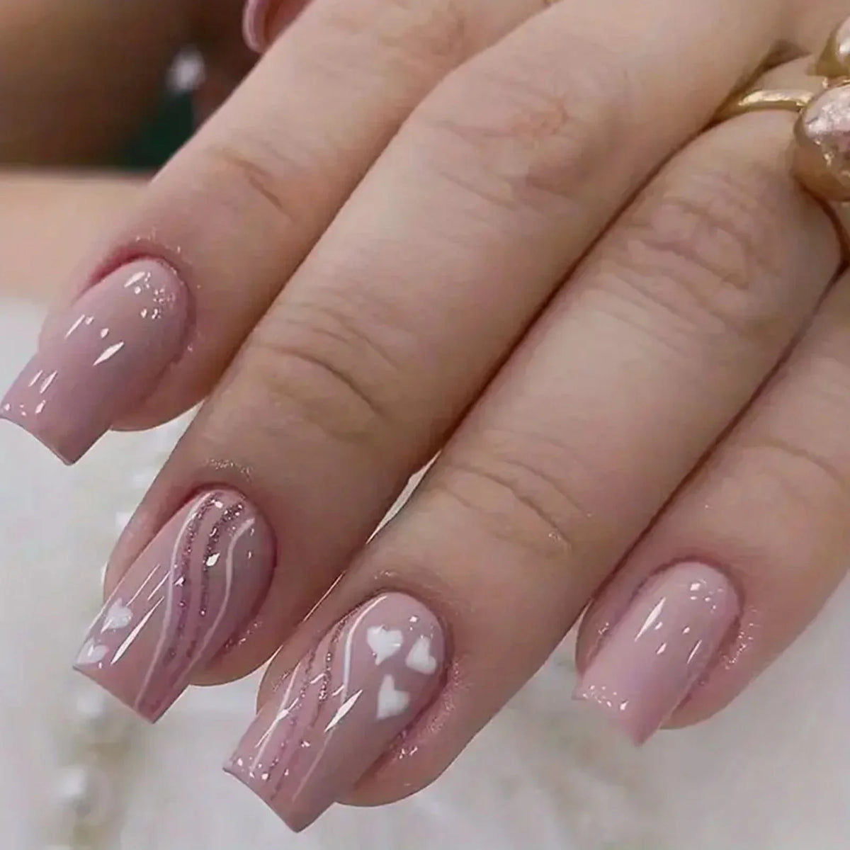 Press-On Nails Holiday Designs Peel-And-Press Reusable