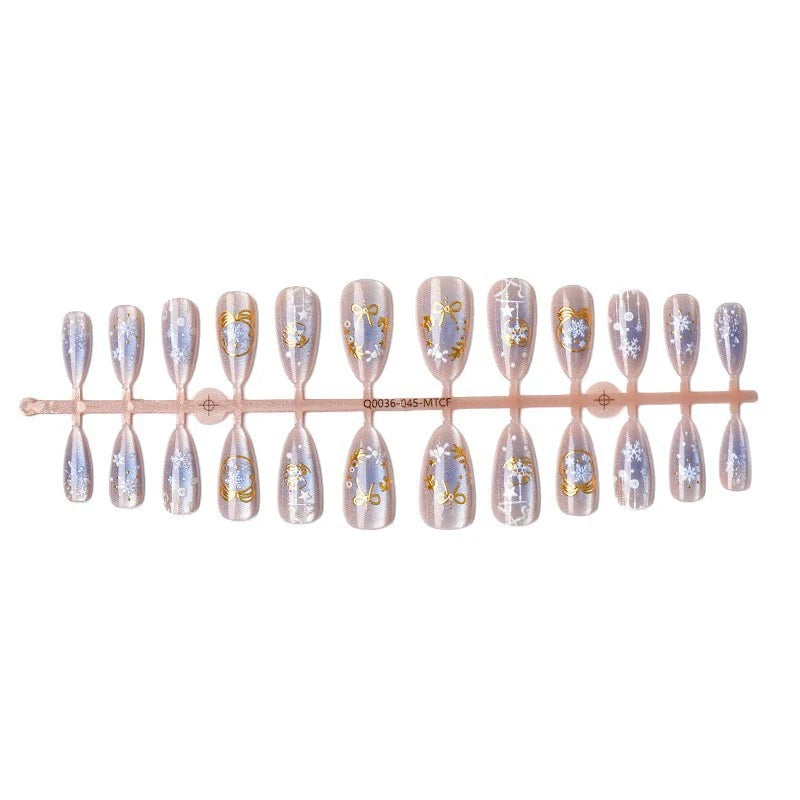 Press-On Nails Holiday Motifs Adhesive & Reusable