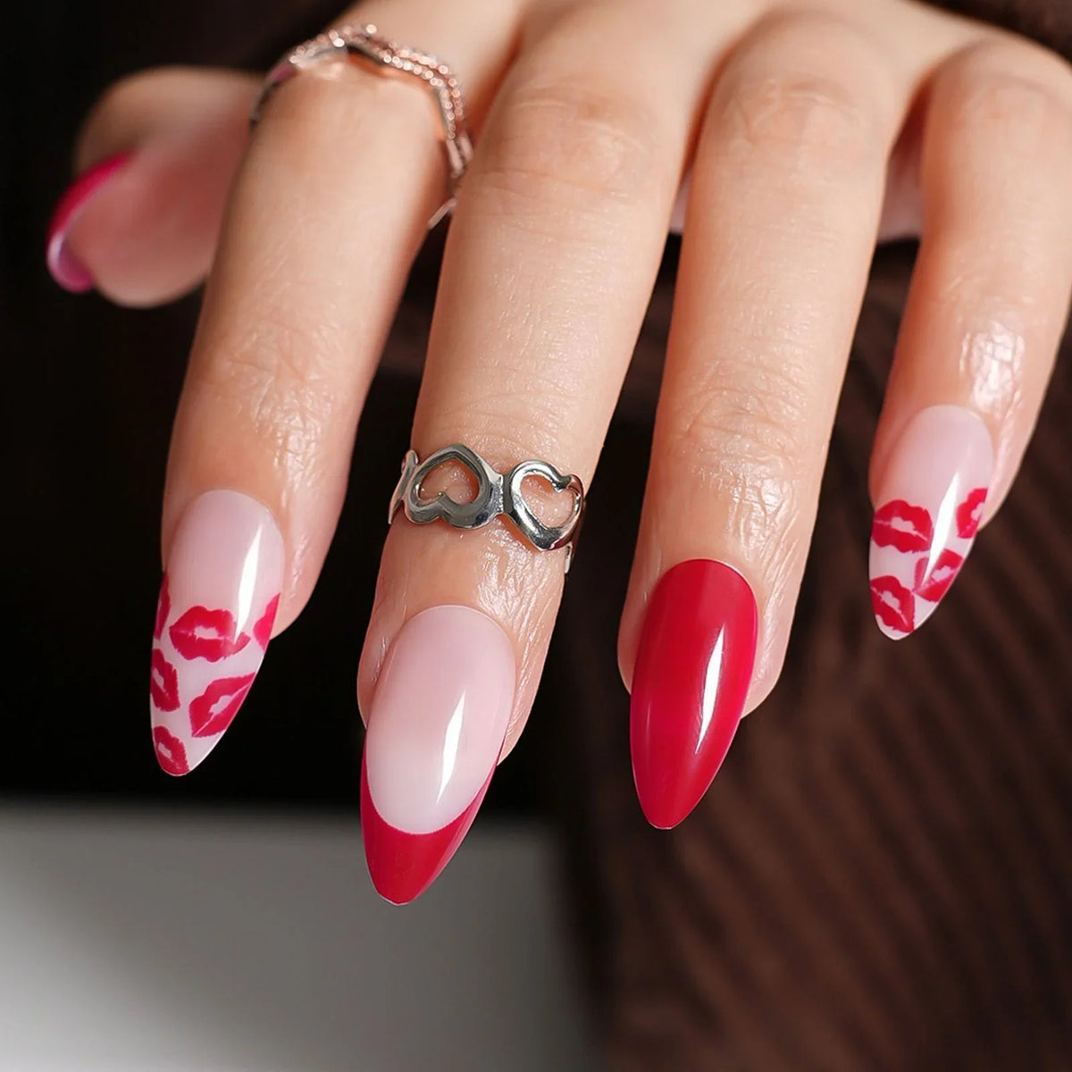 Press-On Nails Peel-And-Press Festive Designs Chip-Resistant