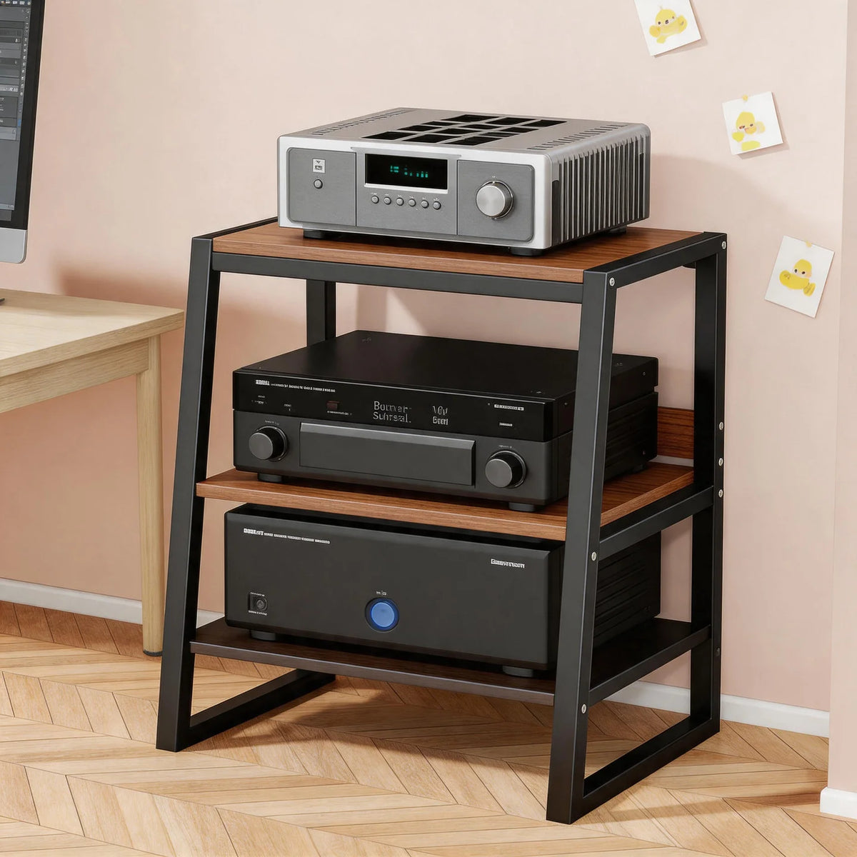 Printer Stand Two-Tier Space-Saving Desk Organizer