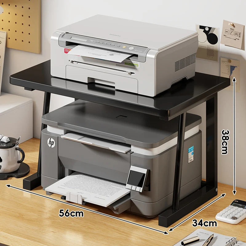 Printer Stand Two-Tier Space-Saving Desk Organizer